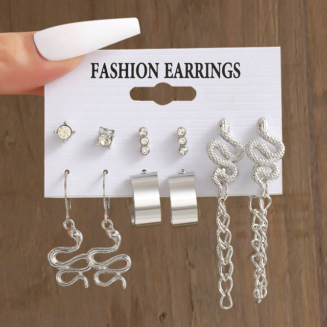 Pearl Silver Colour Hoop Earrings
