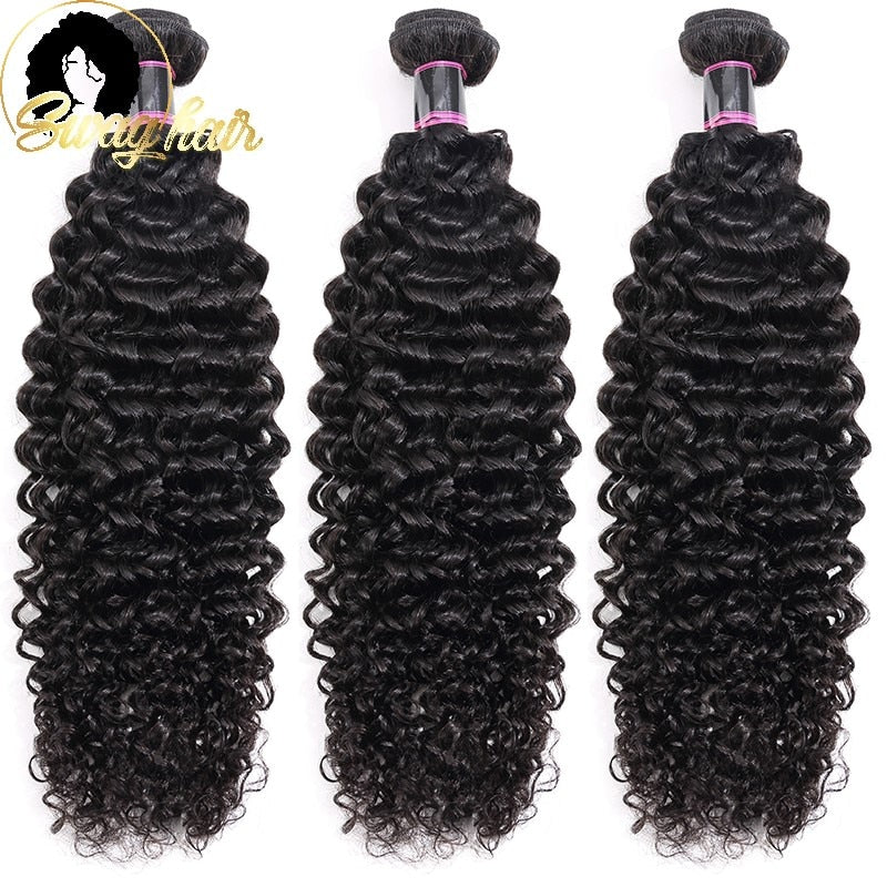 Brazilian Human Hair Bundles Full Thick Curls 8 - 28 Inches Hair Extensions