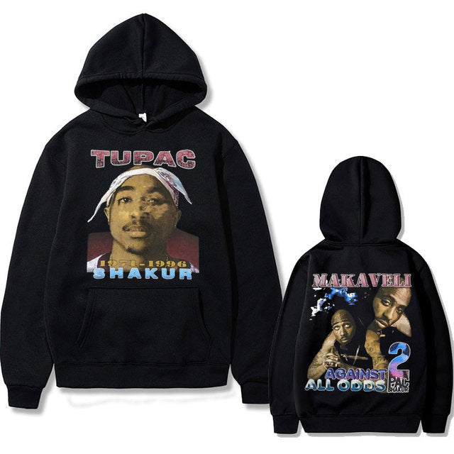 Rapper Tupac 2pac Hip Hop Hoodie Men and  Women Oversized Hoodie