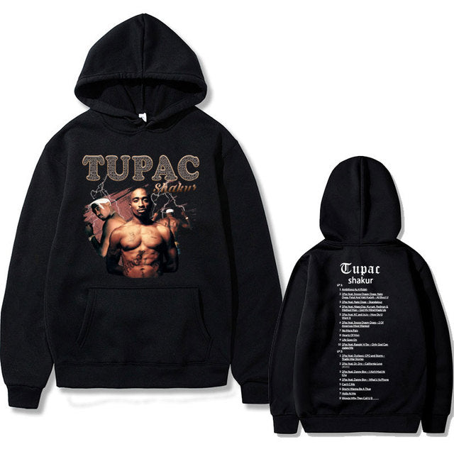 Rapper Tupac 2pac Hip Hop Hoodie Men and  Women Oversized Hoodie