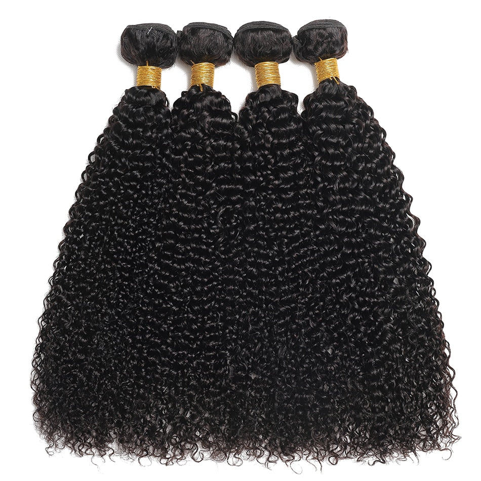 Kinky Curly Human Hair Bundles 10A Brazilian Raw Hair Bundles Unprocessed Deep Curly Hair Weaving Salon Wholesale Hair Extension