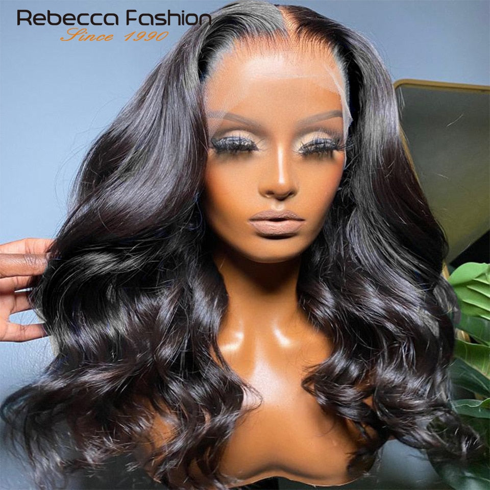 Body Wave Lace Front Human Hair Lace Wig Pre Plucked  and Transparent Lace