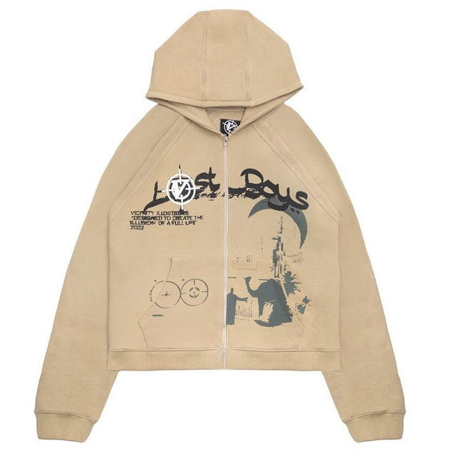 Zip Hoodie Rhinestone Skeleton Goth Sweatshirt Sport Coat Pullover Men&#39;s Gothic Long Sleeve Oversized Hoodie Y2k Jacket Hoodies