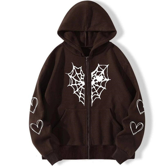 Zip Hoodie Rhinestone Skeleton Goth Sweatshirt Sport Coat Pullover Men&#39;s Gothic Long Sleeve Oversized Hoodie Y2k Jacket Hoodies